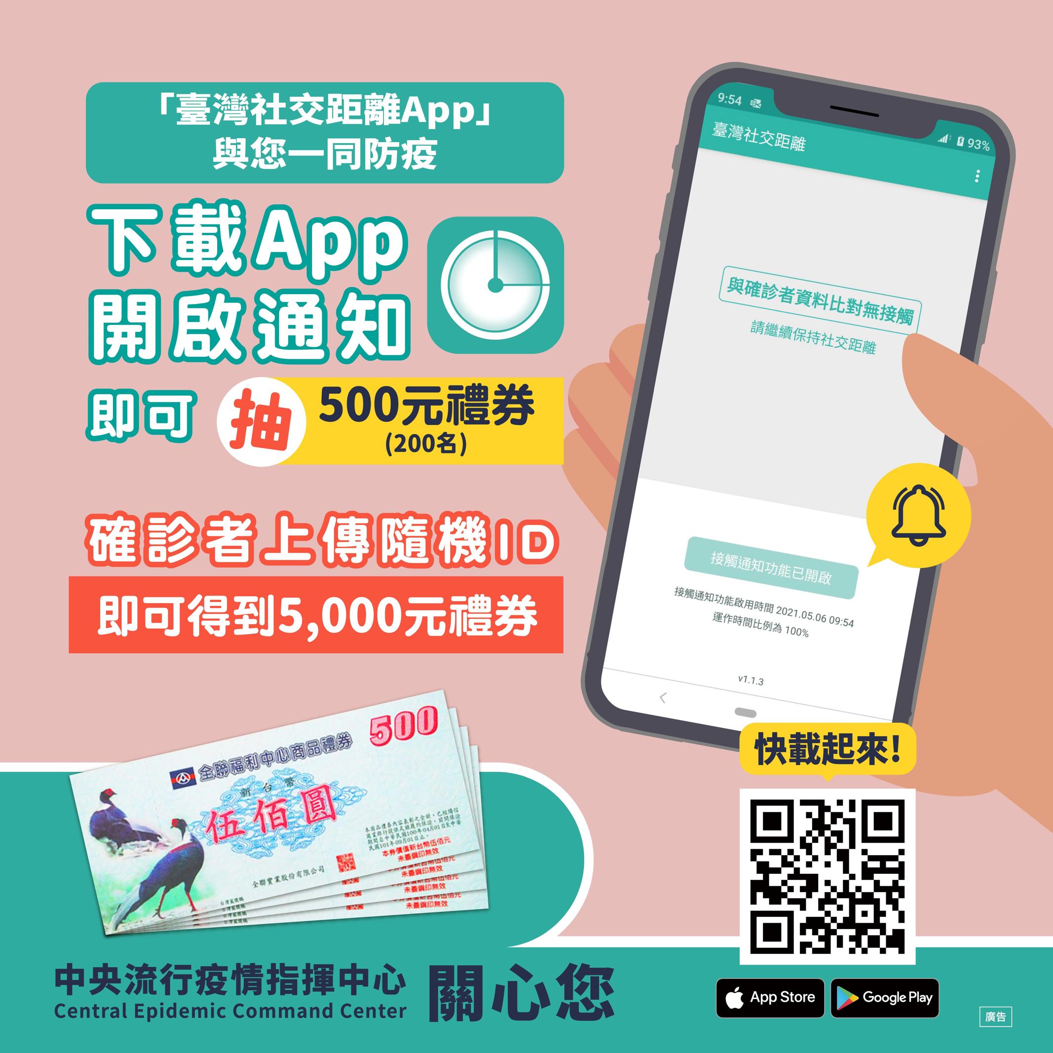 臺灣社交距離App海報