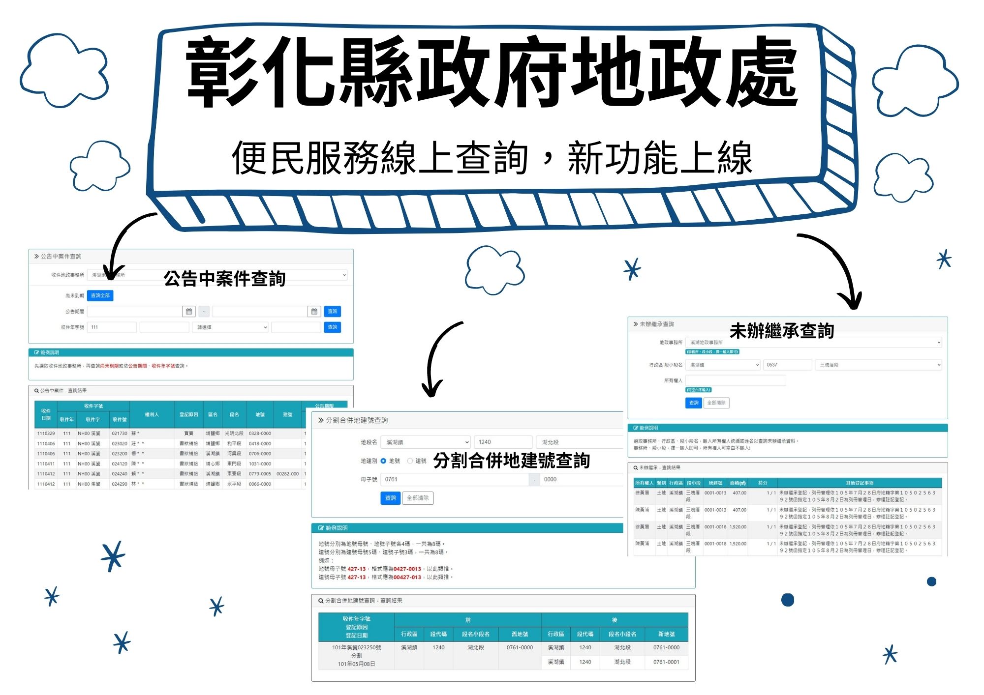 便民服務線上查詢新功能上線