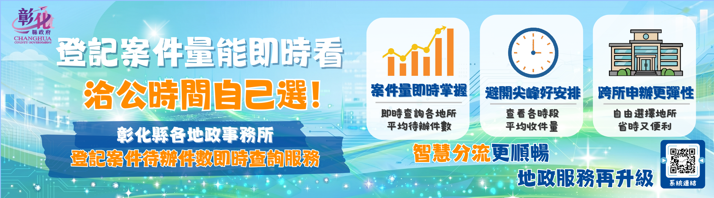 彰化縣各地政事務所登記案件待辦件數即時統計查詢平台(另開新視窗)