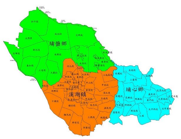 溪湖地所轄區圖