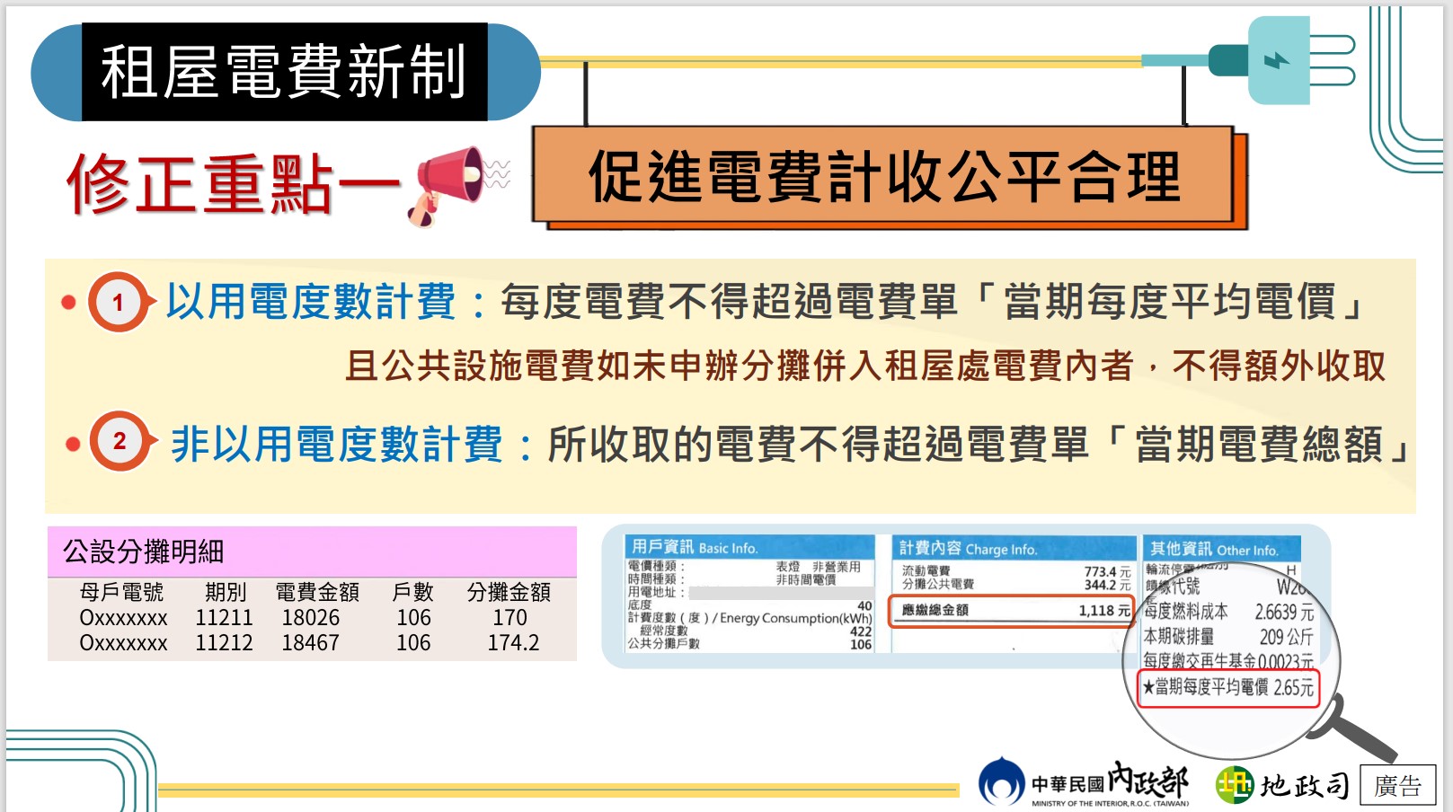 租屋電費新制宣導
